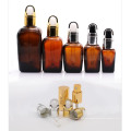 Square Brown Glass Essential Oil Bottle with Dropper (NDB06)